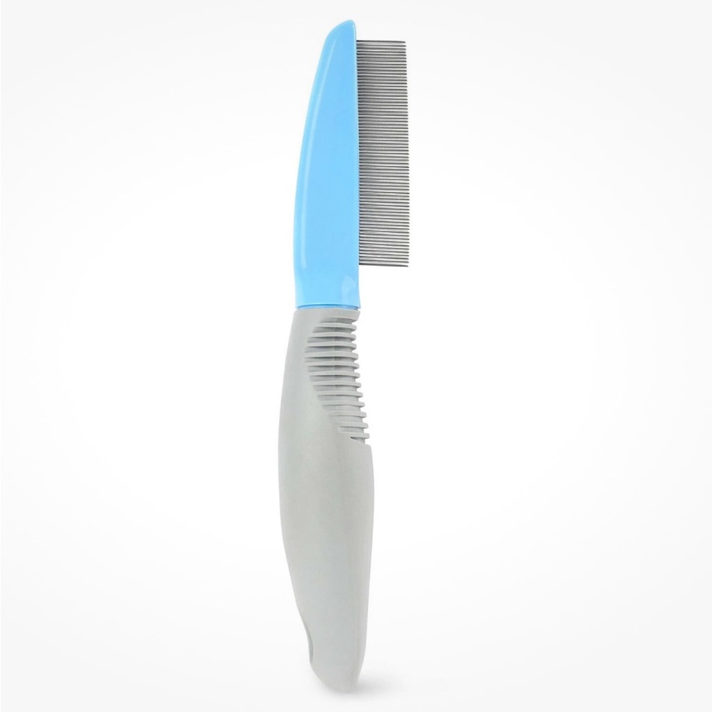 Vibrant Life Flea Comb Dogs Cats Medium To Long Coats Grooming Blue
